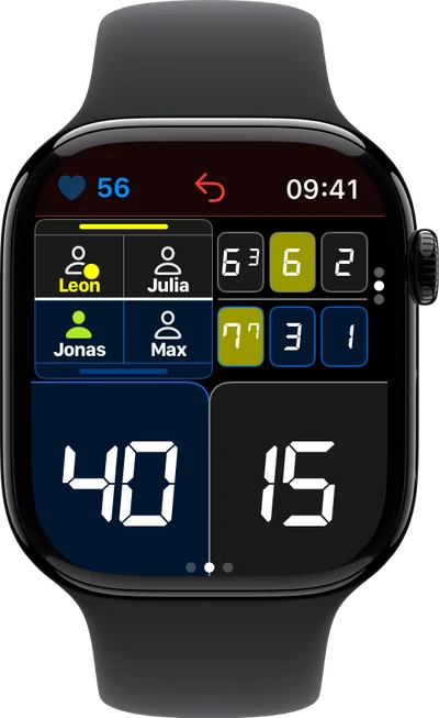 PadelCounter auf der Apple Watch