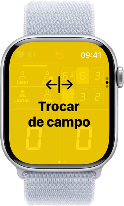 O aviso de troca de campo no Apple Watch
