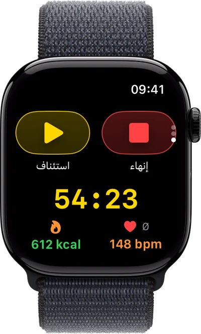 التمرين: الوقت ونبض القلب والسعرات