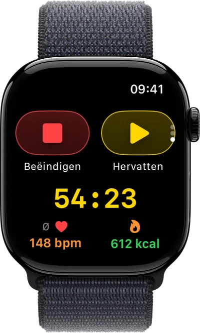 Workout: tijd, hartslag, calorieën