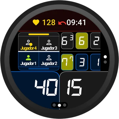 PadelCounter en un reloj Wear OS