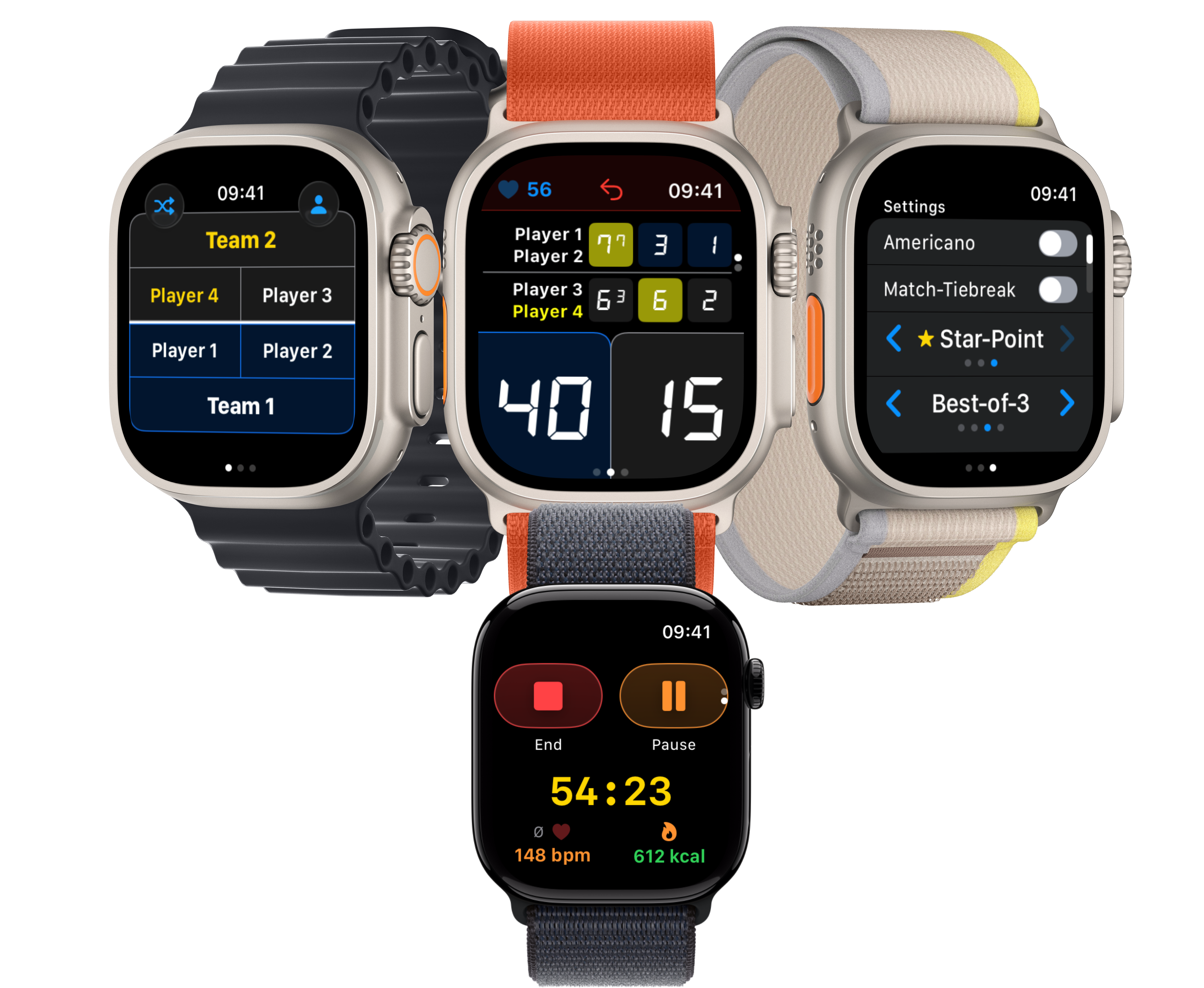 PadelCounter live score on iPhone and Apple Watch